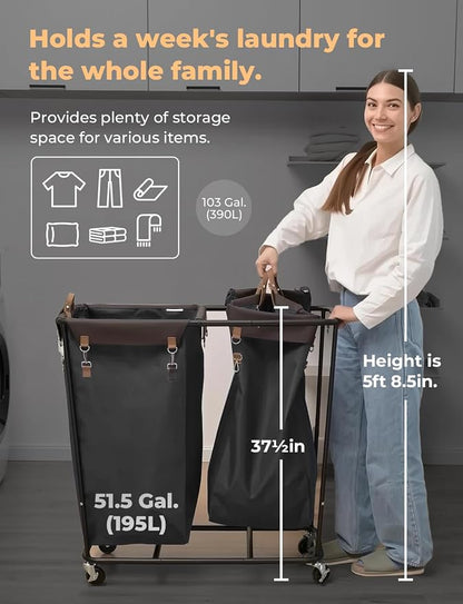 StorageWorks 390L Extra Large Lanudry Hamper - Image 4