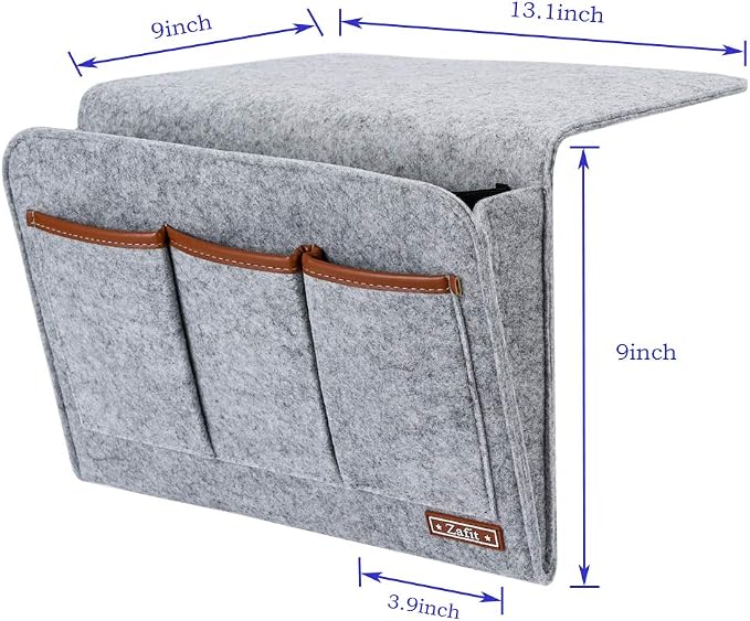 Bedside Caddy, 6 Pockets Large Size Bedside Storage Organizer Bedside Organizer - Image 3