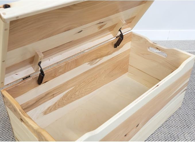 Amish Made Wooden Storage Chest Trunk Box - Image 7
