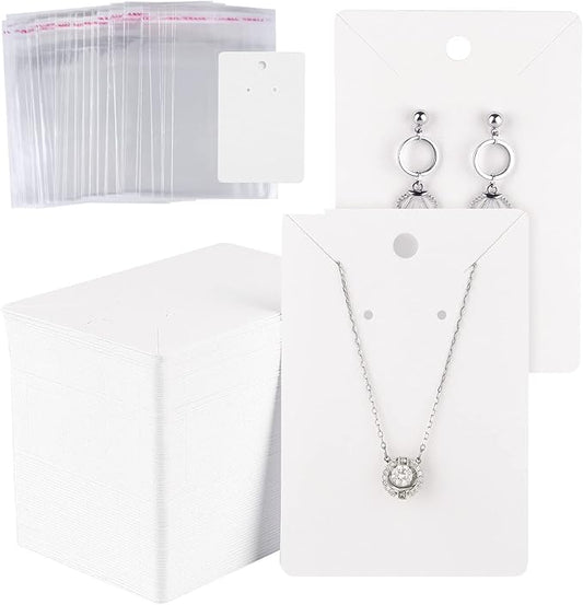 MIAHART 150 Set Earring Holder Cards Necklace Display Cards by MIAHART
