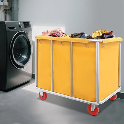 Commercial Laundry Cart with Wheels, Laundry Hamper Cart, Heavy Duty Rolling - Image 9