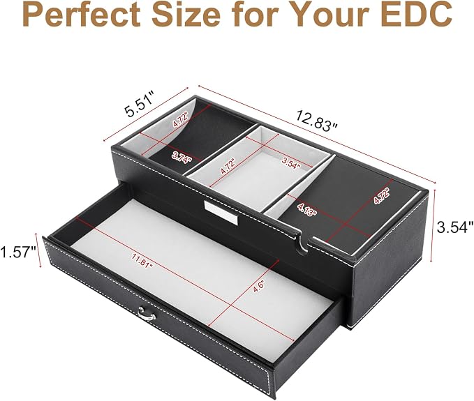 Baoyun Mens Valet Tray, Nightstand Organizers - Image 7
