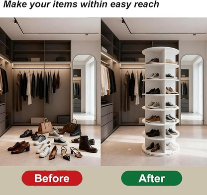 Shoe Organizer 7-Tier Spinning Shoe Rack - Image 6