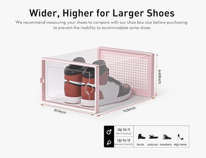 Kuject X-Large Shoe Storage Boxes 12 Pack, Entryway & Under-Bed Storage - Image 2