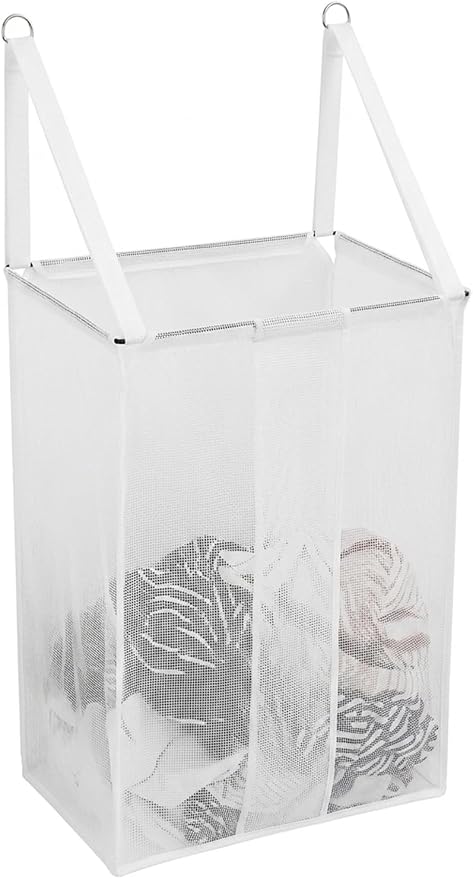 ALYER Wall Hanging Mesh Laundry Hamper, Over the Door Large Storage Bag by ALYER