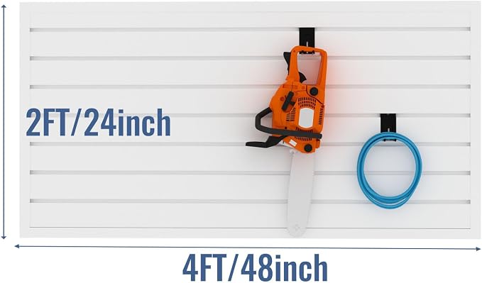 Slatwall Panel Garage Organizer PVC Slatwall Heavy Duty Wall Mounted Rack - Image 3