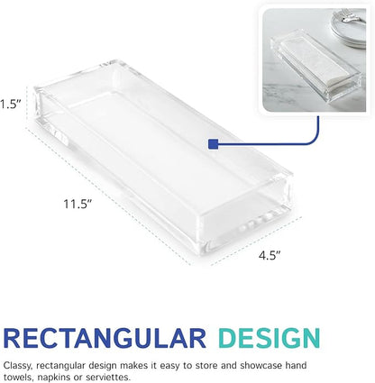 Huang Acrylic Clear Hand Towel Tray 11"x4" | - Image 4