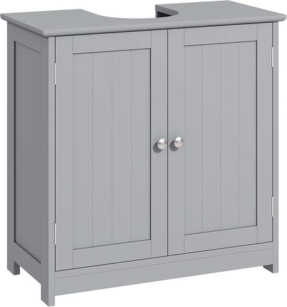 kleankin 23.5" Pedestal Sink Storage Cabinet, Freestanding Bathroom Under Sink by Kleankin
