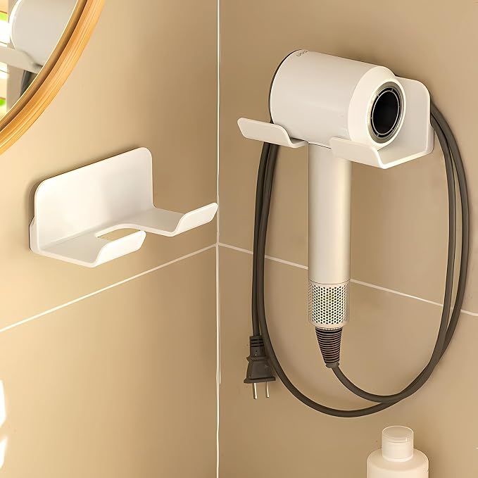 Universal Hair Dryer Holder, Self Adhesive Wall Mount Stand - Image 6
