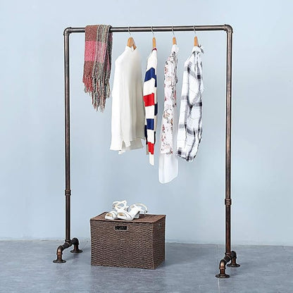 Industrial Pipe Clothing Rack 59in, Clothes Racks by OLDRAINBOW