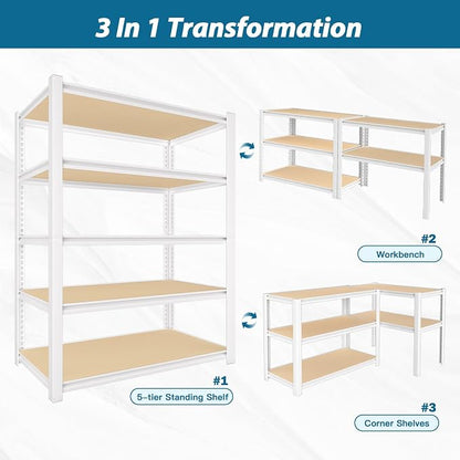 PrimeZone 3 Packs 36" W x 16" D x 72" H Closet Storage Shelves - Image 6