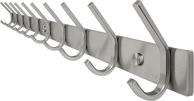 WEBI Coat Rack Wall Mount, 10 Coat Hooks by WEBI