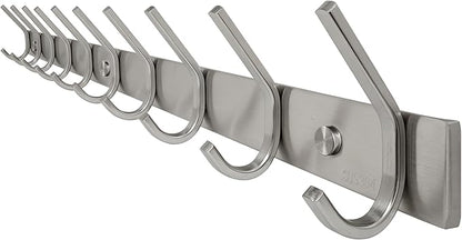 WEBI Coat Rack Wall Mount, 10 Coat Hooks by WEBI