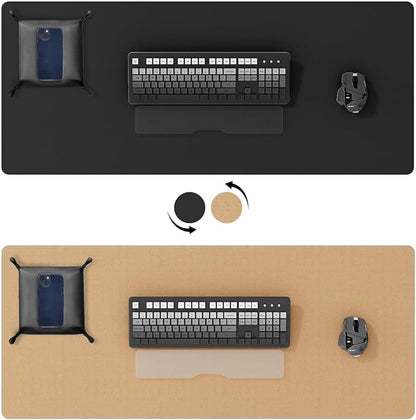 DAWNTREES Dual Sided Desk Mat, Leather Desk Pad, - Image 2