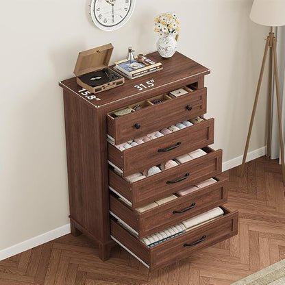 GarveeHome 5 Dresser for Bedroom, 41.3 in Tall Vertical Drawer Dresser - Image 4