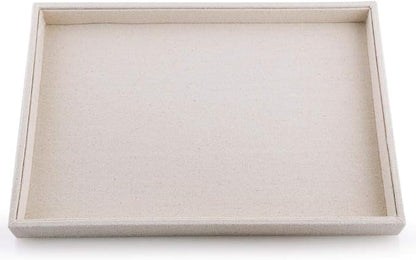 Oirlv linen Jewelry Display Trays Stackable Necklace Bracelet Ring Showcase by Oirlv