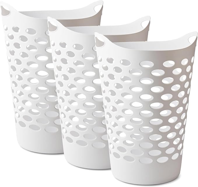 2.2 BUSHEL Flexible Laundry Basket, Tall plastic hamper by Unknown