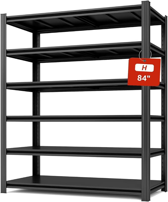 Extra Big/Large 55.12"Wide Father&I Industrial 6-Heavy-Dudy-Shelf-Rack Tall by SYLOUGH