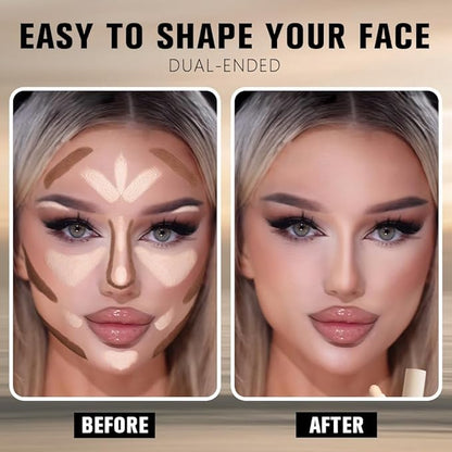 evpct Nuetral Nude & Beige Cream Contour Stick Face Body Makeup Dual Ended - Image 4