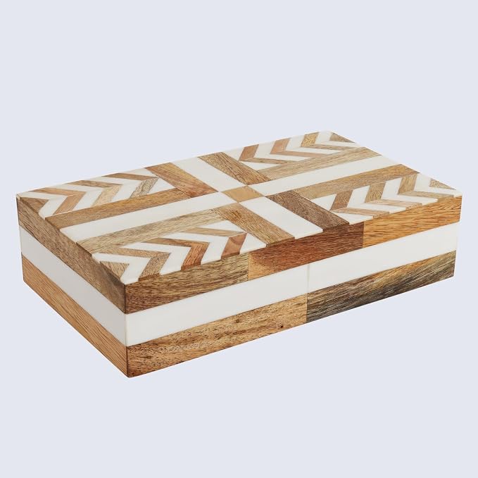 Handicrafts Home White Decorative Storage Box - Image 8