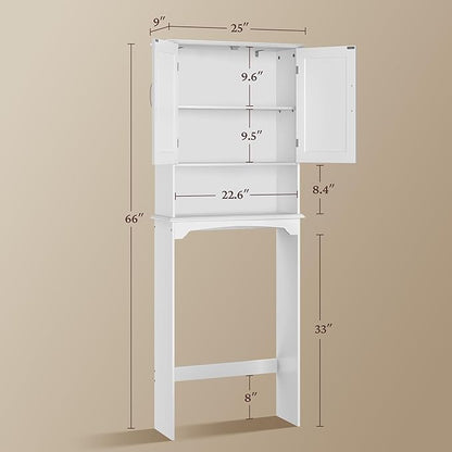 Yaheetech Over the Toilet Storage Cabinet, Bathroom Organizer, Open Compartment - Image 3
