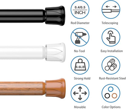 AIZESI Spring Tension Curtain Rods Short Tension Rod - Image 4