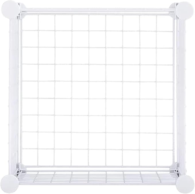 Rubbermaid 3 Piece Storage Wire Stackable Cube Set Easy Assemble White - Image 9
