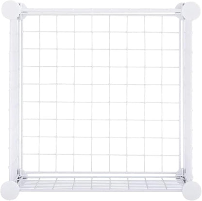 Rubbermaid 3 Piece Storage Wire Stackable Cube Set Easy Assemble White - Image 9