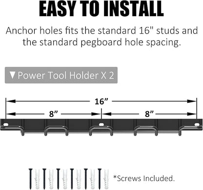 UNITEDPOWER Wall Mounted Power Tool Organizer Holder, Heavy Duty Utility - Image 5