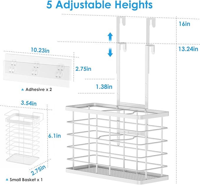 Agotglmi Hair Tool Organizer, Dryer Holder, 3 in 1 Blow Bathroom Organizer Wall - Image 6