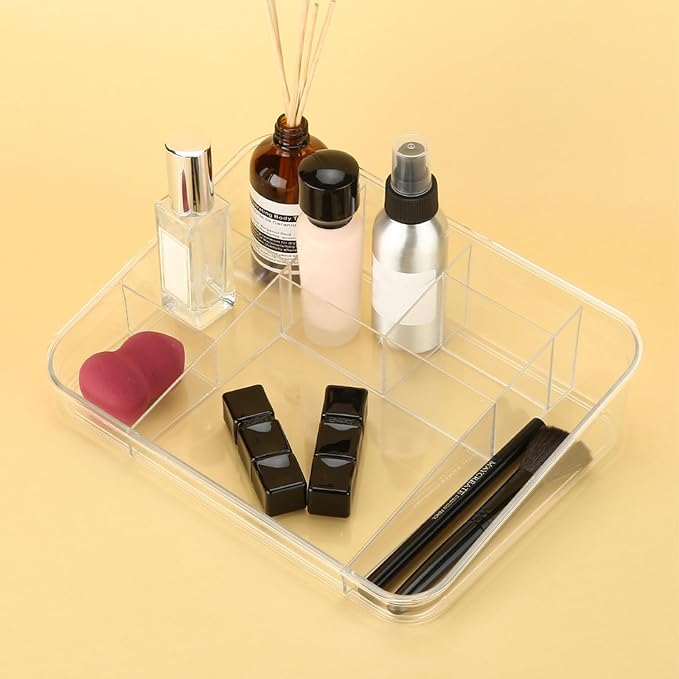 SUNFICON Makeup Tray Organizer Cosmetic Display Case Office Stationery Storage - Image 7