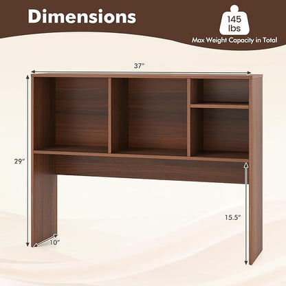 Tangkula Desktop Bookshelf, Countertop Storage Hutch - Image 3