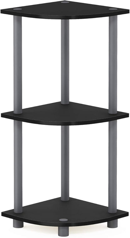 Furinno TURN-N-TUBE Corner Shelf, 3-Tier Corner Bookshelf, Display Storage - Image 6