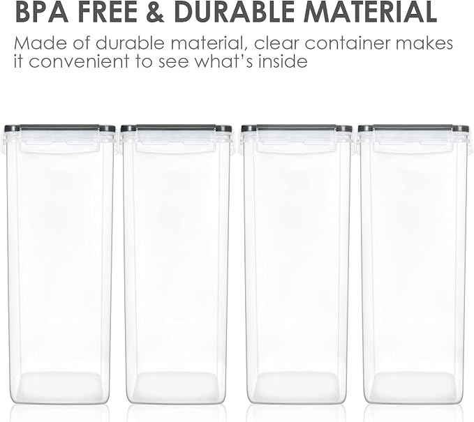 Vtopmart Extra Large Tall Airtight Food Storage Containers, 4 Pieces 5.9qt/6.5L - Image 4