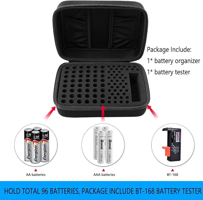 Comecase Battery Organizer Storage Box Case Holder - Image 4