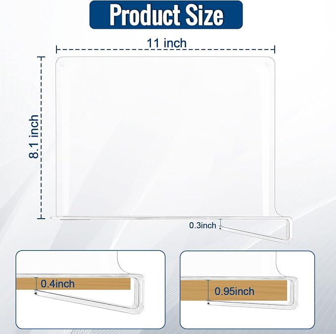 2 Pack Clear Acrylic Shelf Dividers - Image 2
