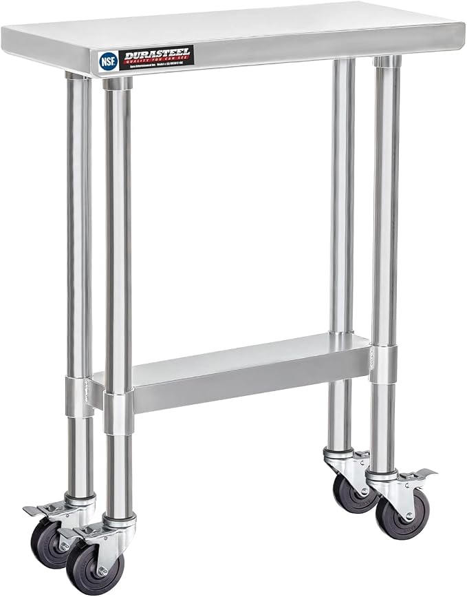 DuraSteel 30x12 NSF Stainless Steel Cart Work Table by DuraSteel