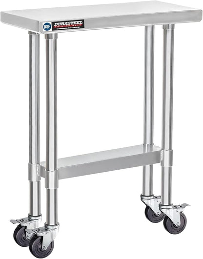 DuraSteel 30x12 NSF Stainless Steel Cart Work Table by DuraSteel