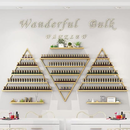Wall Mounted Shelf Nail Polish Bottle Display Rack, Triangular Essential Oil - Image 5