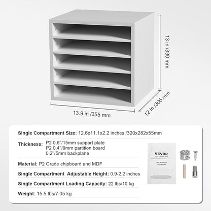 VEVOR Literature Organizers, 5 Compartments Office Mailbox - Image 7