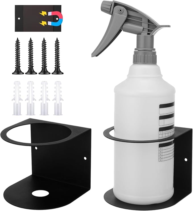 Zonon 2 Pcs Magnetic Spray Can Holder Metal Spray Bottle Holder Wall Mount by Zonon