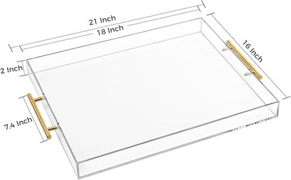 Large Clear Acrylic Serving Tray - Image 3