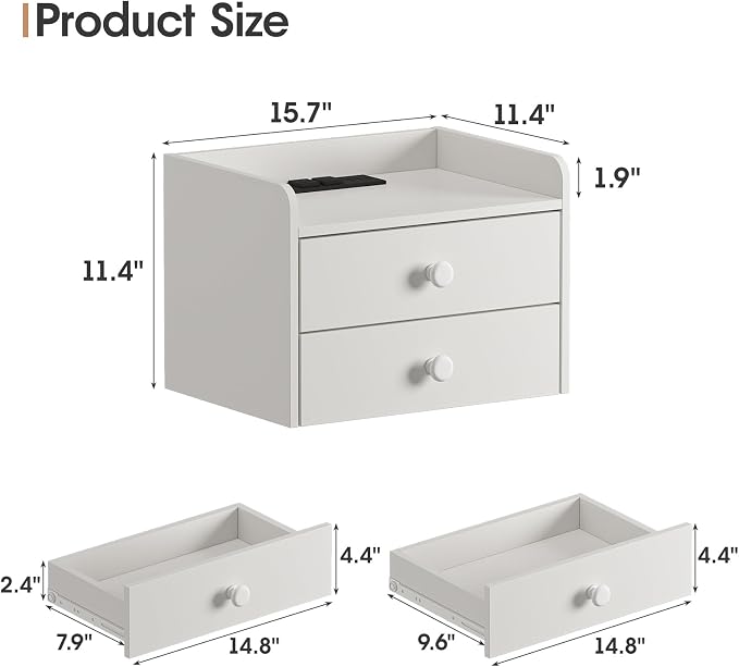 Floating Nightstand Set of 2 - Image 2
