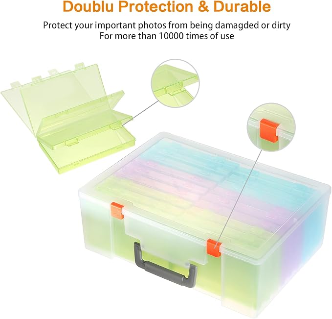 Photo Storage Box 4x6, 18 Inner Extra Large Photo Case Large Photo Organizer - Image 4