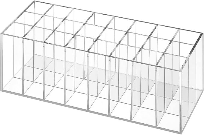 Lipstick Organizer Display, 24 Slot Thick Clear Acrylic Lipstick Holder by balacoo
