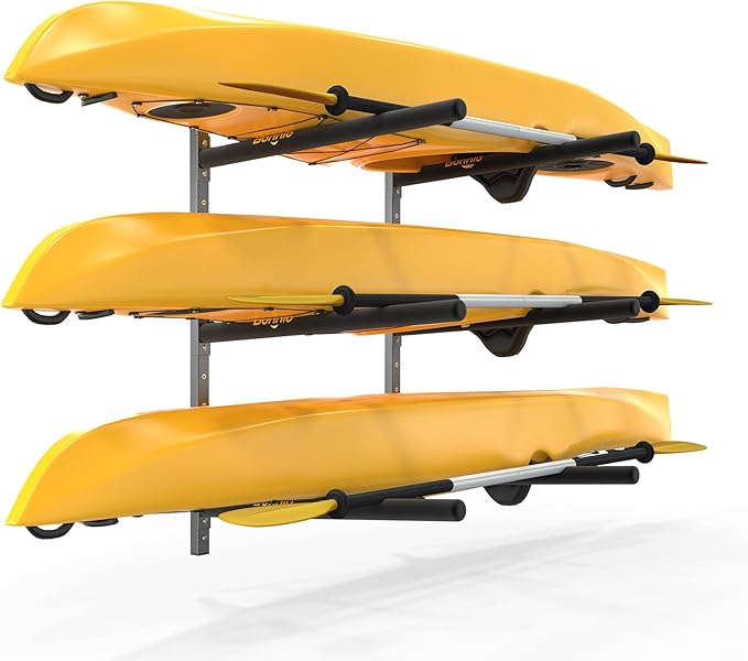 Bonnlo Kayak Storage Rack, Adjustable Heavy Duty Kayak Rack by Bonnlo