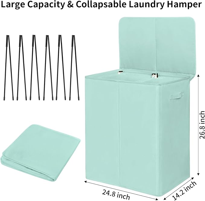 WOWLIVE 154L Double Laundry Hamper - Image 4