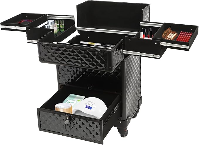 Professional Rolling Makeup Train Case by Unknown