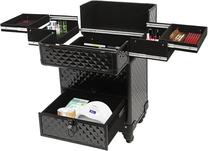 Rolling Makeup Case, Nail Storage Box - Image 6