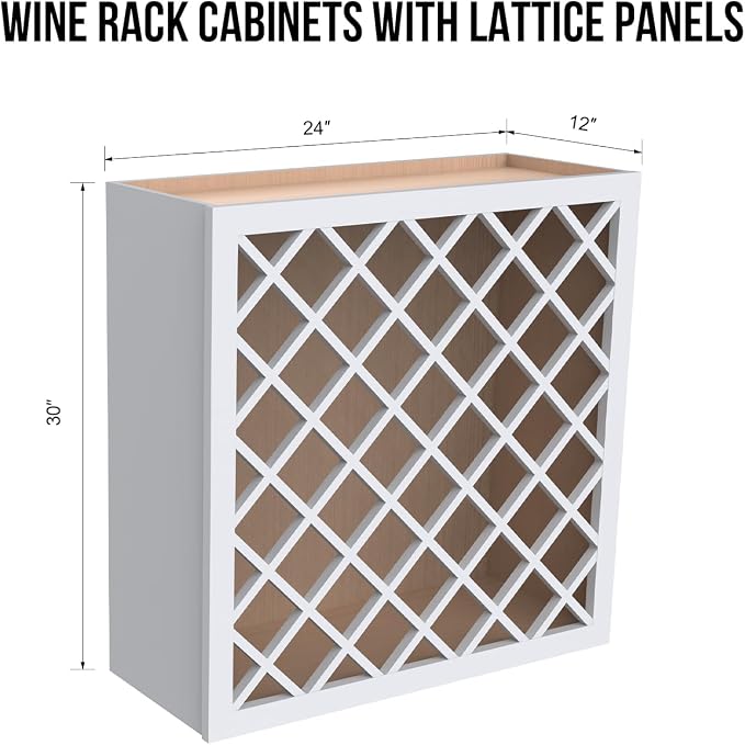 Solid Wood RTA Wine Bottle Rack Wall Cabinet - Image 3